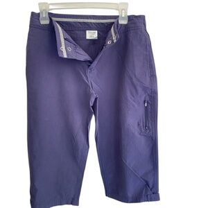 DANSKIN NOW Capri Womens Blue Active Wear Capri Zip Pockets Size M (8-10)